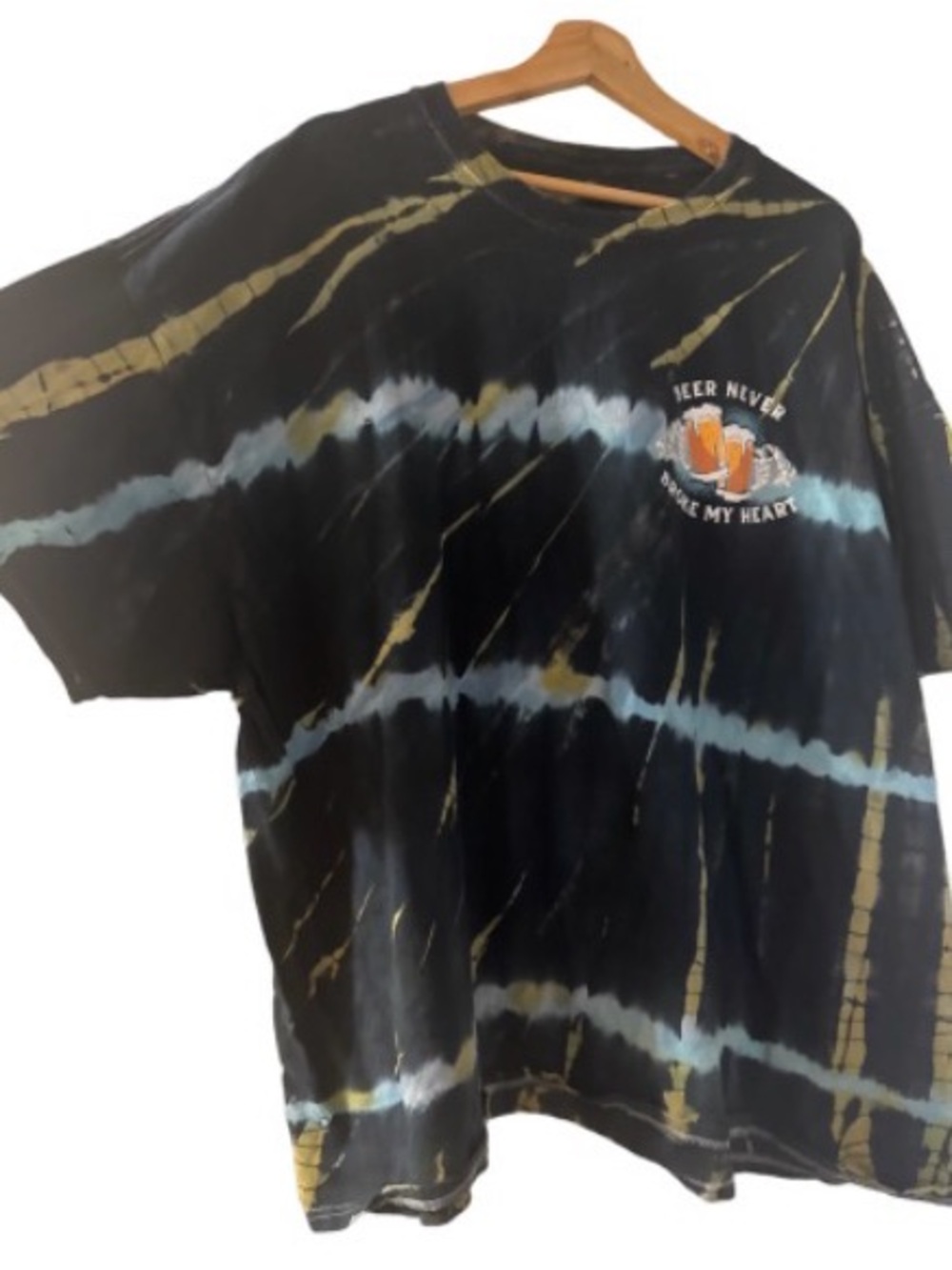 Alf Tie-Dye Graphic  Tee - Black with Blue & Gold Accents